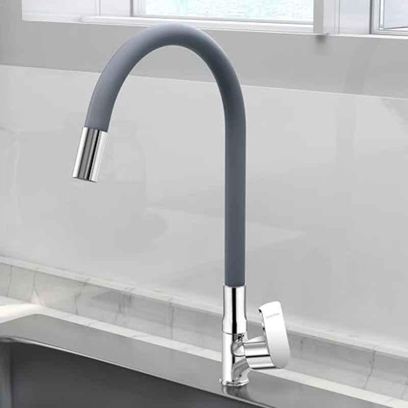 Plantex Flexible Tap for Kitchen Sink/360 deg Rotating Sink Tap for Basin/Flexible Tape with Teflon Tape Deck Mount Chrome