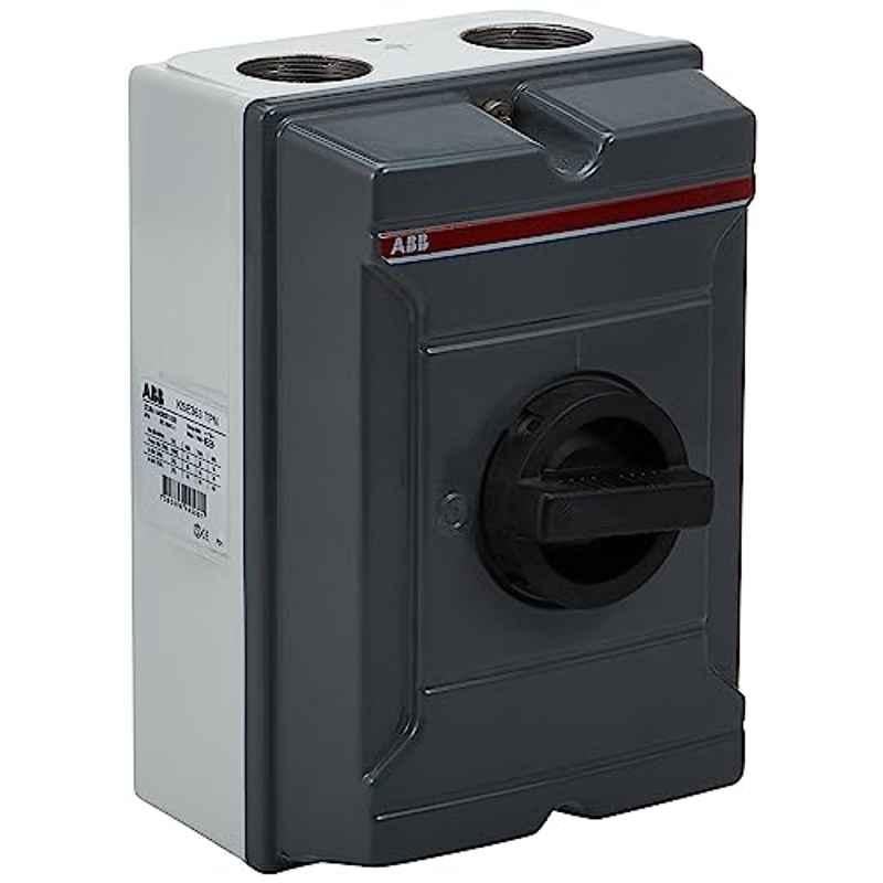 ABB KSE363M 63A 3 Pole Grey IP65 Weatherproof Enclosed Isolator, 2CMA144580R1000