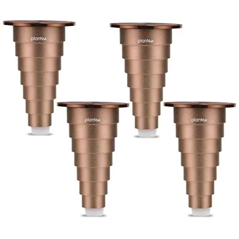 Plantex 4 Pcs 4 inch Stainless Steel Rose Gold Heavy Duty Table Bed Sofa Support Legs Set