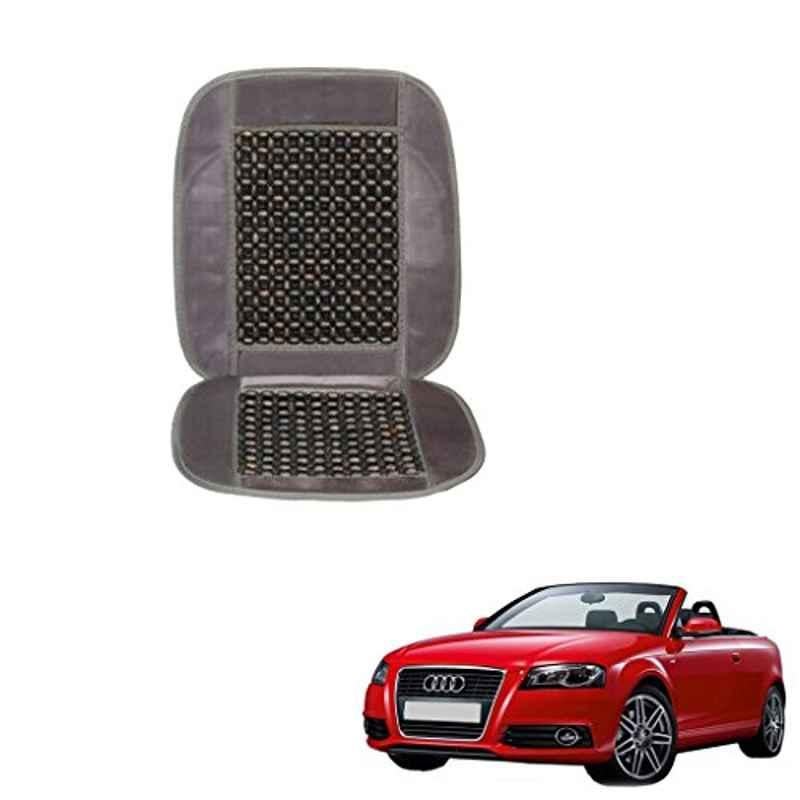 Kozdiko Wooden Beads Car Seat Cushion with Velvet Border for Audi A3 Cabriolet