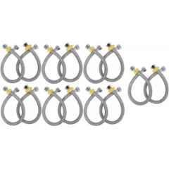 Senkiddpro 24 inch Stainless Steel Chrome Finish Connection Pipe (Pack of 14)