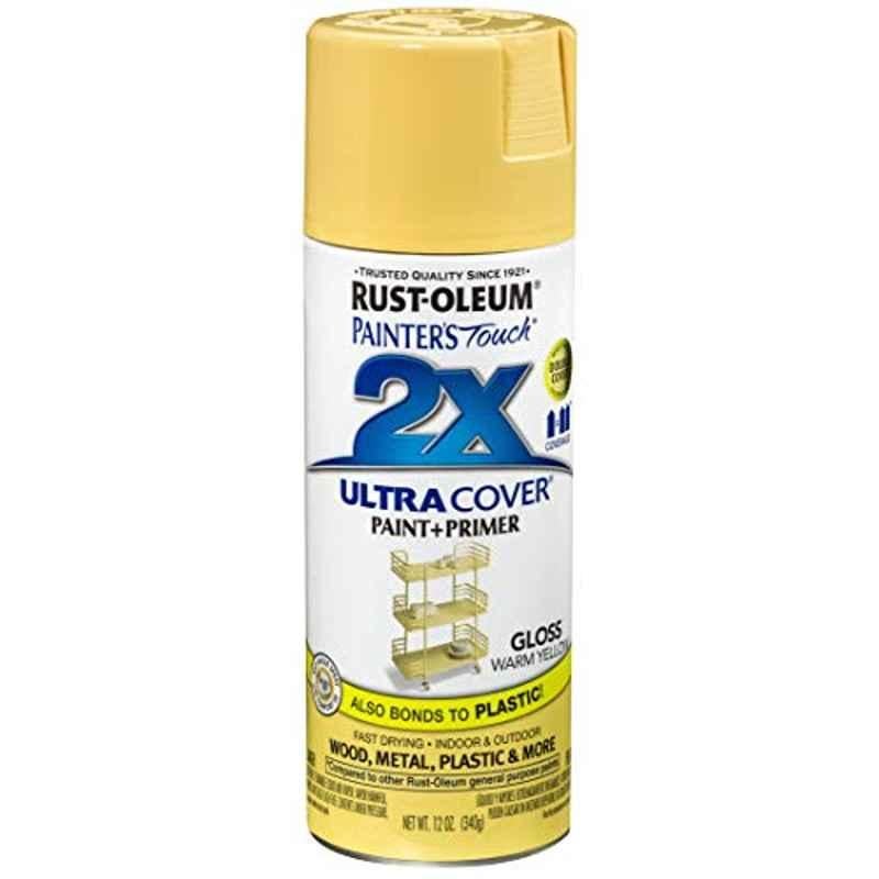 Rust-Oleum Painters Touch 12 Oz Warm Yellow 249091 2X Ultra Cover Glossy Spray Paint