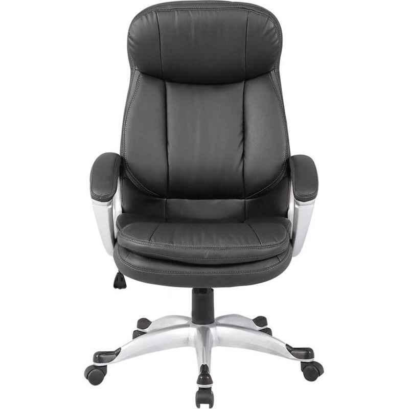Chair Garage PU Leatherette Black Adjustable Height Office Chair with Back Support, CG138 (Pack of 2)