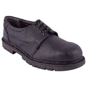 Rigau 82 Men's Black Leather Steel Toe Work Safety Shoes, Size: 6