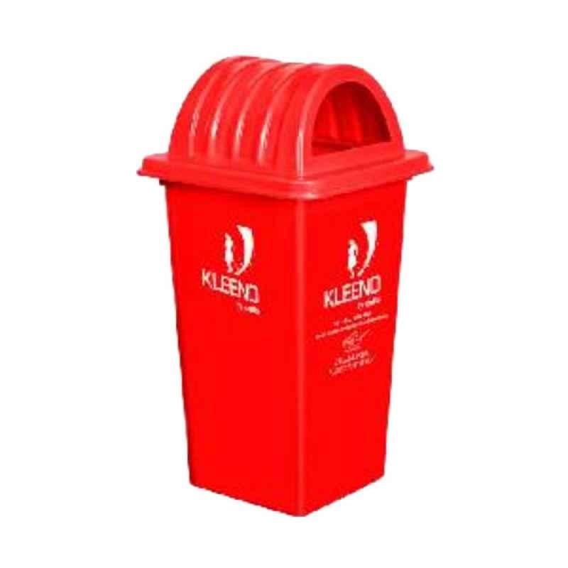 Cello Kleeno 80L HDPE Red Dustbin with Dome Lid, CDB80