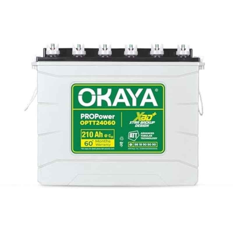Okaya PROPower 210Ah 12V Tall Tubular Inverter Battery with XBD+ Technology, OPTT24060