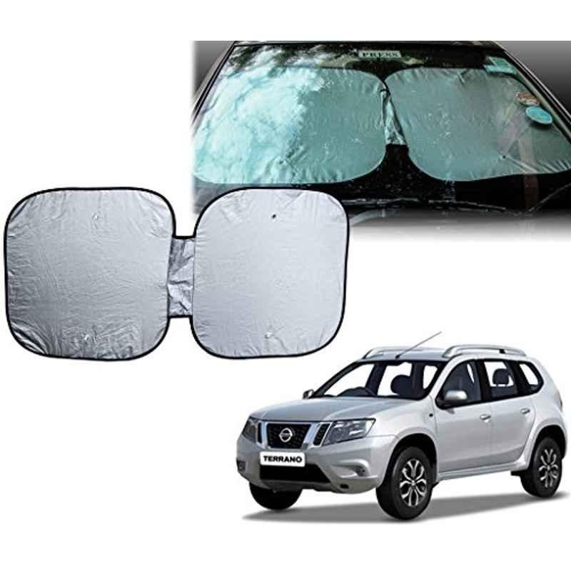 Auto Pearl Polyester Silver Front Window Sunshade Car Curtain for Nissan Terrano