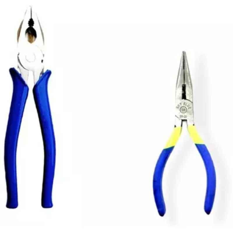Sky Blue 2 Pcs 7.8 inch Lineman Plier Combo, SBE_PLIER_COMBO_MOD_00268