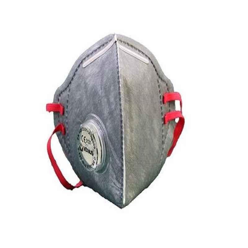 Venus V-420 SLV Grey FFP2-NR D N95 Flat Fold Style Respiratory Mask, 14038