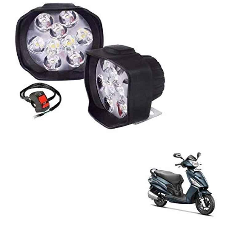 Kozdiko 2 Pcs Sheen 9 LED 6000k Cree LED Transformer Bumble Bee Style LED Fog Light Set for Hero Maestro Edge 125