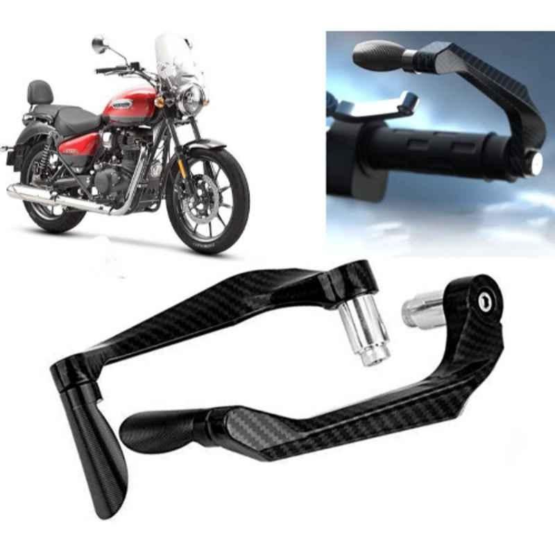 Auto Pearl 2 Pcs Aluminium Carbon Black Brake Clutch Lever Set for Royal Enfield