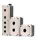 L&T Grey & Black 5 Hole Push Button Station Enclosure, EWS5C01AA