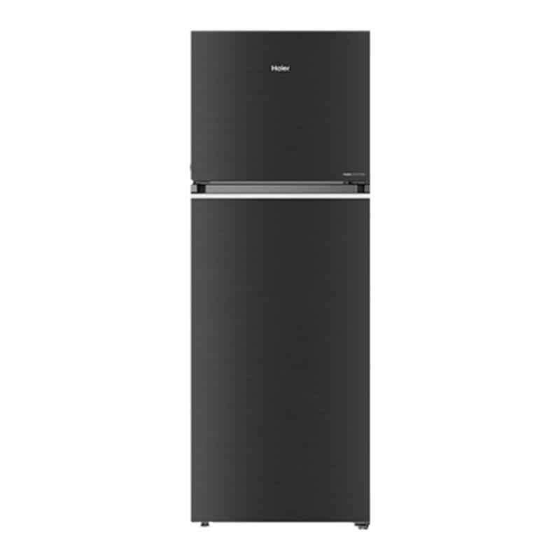 Haier 345L 3 Star Black Frost Free Double Door Convertible Refrigerator, HRF-3654CKS-E