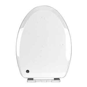 Elegant Casa 44x36cm White Sleek Design Soft-Closing PP Oval Toilet Seat Cover, A-4