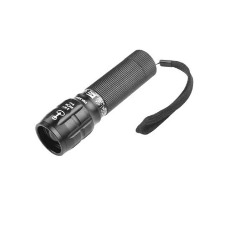 Tolsen 4.5V 34x110mm Black LED Flashlight With Zoom Function, 60033