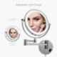 ZAP 9 inch 5X LED Magnifying Bathroom Makeup Mirror with Wall Bracket & Adjustable Frame