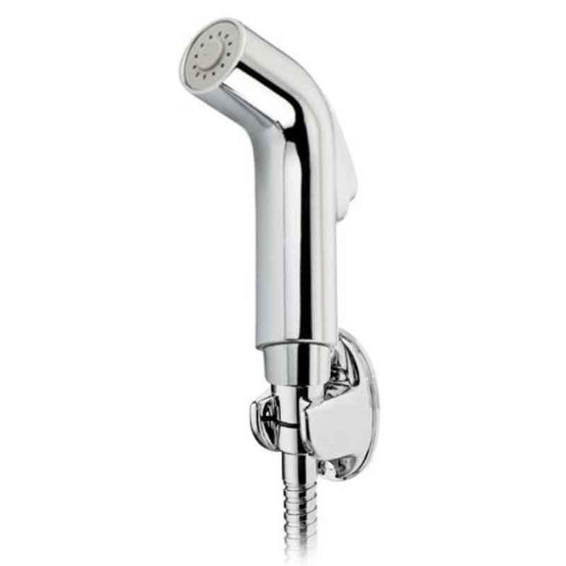 Drizzle Flora Plastic Chrome Finish Silver Health Faucet with 1m Flexible Tube & Wall Hook, AHFFLORASET