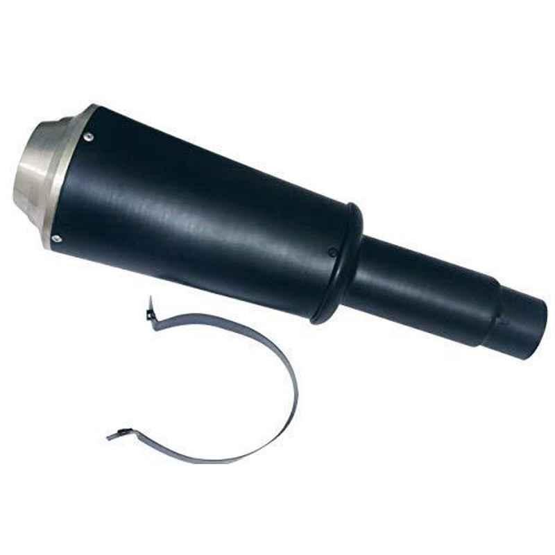 RA Accessories Black Silver Outlet Long Black Silencer Exhaust for Kawasaki Ninja 650
