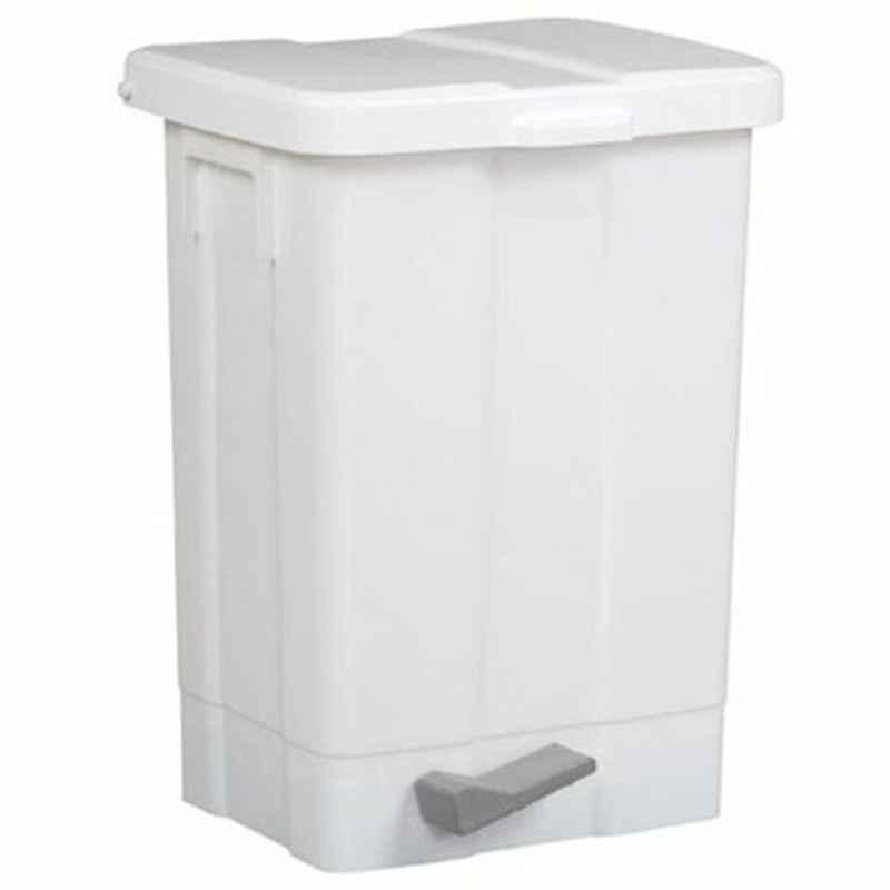 Intercare Container With Cover and Lever, Plastic, 25 L, White