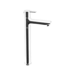 IRIS Koroit 12 inch Brass Chrome Finish Silver Extended Tall Body Foam Flow Pillar Cock Tap for Wash Basin