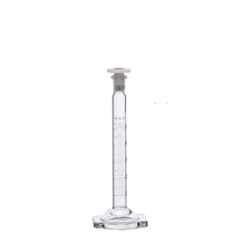 ABGIL 5ml Borosilicate Glass Hexagonal Base Cylinder Graduated Single Metric Scale with Pour Out & Stopper, ABG1217