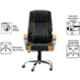 MRC M164_B&T Black & Tan Synthetic Leatherette High Back Revolving Office Chair