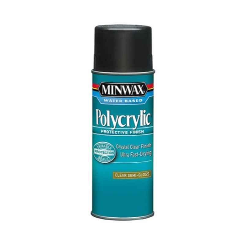 Minwax 15.2 Oz Clear Semi-Gloss Water-Based Polycrylic Wood Spray, 34444000