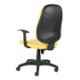 Caddy PU Leatherette Yellow Adjustable Office Chair with Back Support, DM 91