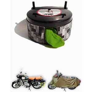 Bike Blazer Green Nylon Taffeta Universal Size Water Resistant Chequered Semi Automatic Bike Cover