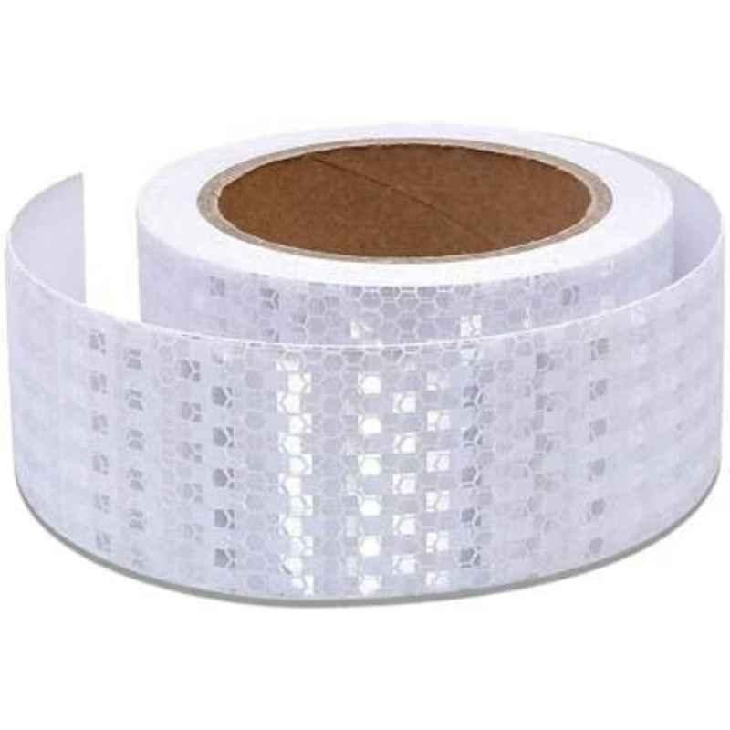 Crewbolt 2 inch 48m White High Intensity Reflective Self Adhesive Water  Proof Reflector Tape
