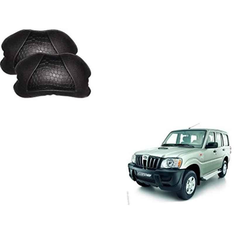 Kozdiko 2 Pcs Memory Foam Black Neck Rest Cushion Pillow Set for Mahindra Scorpio