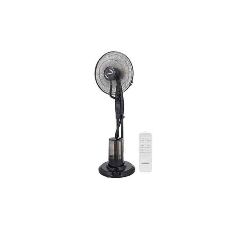 Geepas 75W 16 inch Plastic Black Mist Fan with Remote Control, GF21160