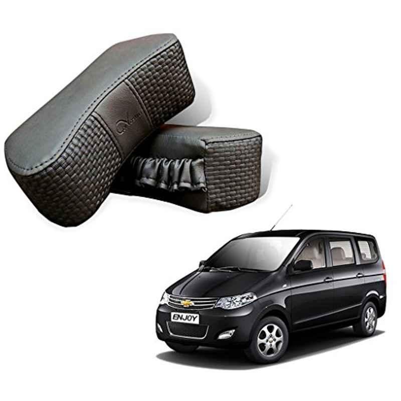Kozdiko 2 Pcs Memory Foam Grey Car Vastra Neck Rest Cushion Set for Chevrolet Enjoy, koz_5389