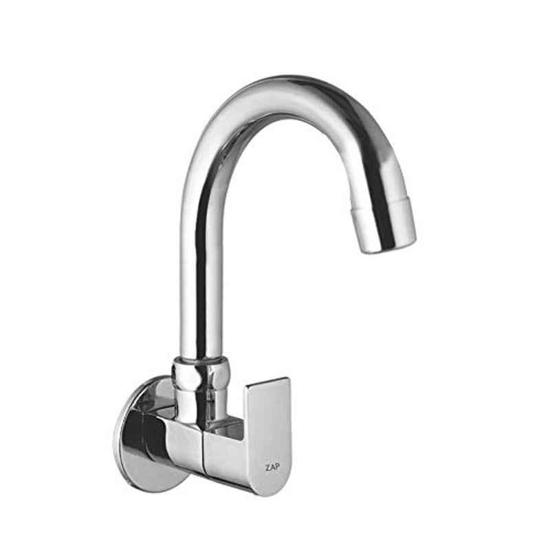 ZAP Bolt Brass Chrome Finish Sink Cock with 360 Degree Aerator Foam Swivel Spout