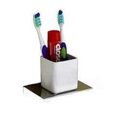 IRIS Stainless Steel Toothbrush Holder with Wall Mount Stand