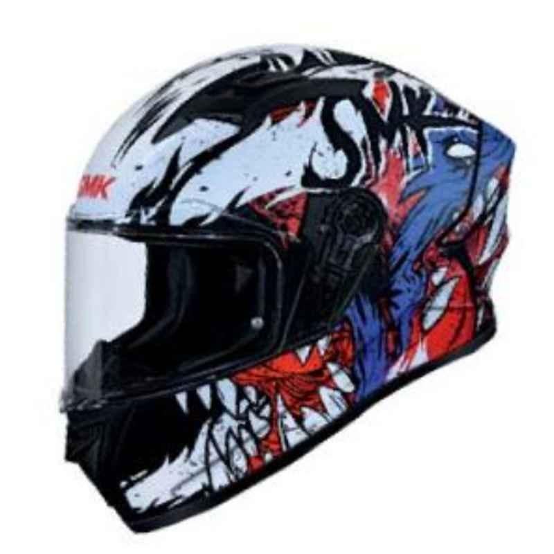 SMK Stellar Werewolf Multicolour Full Face Motorbike Helmet, MA213, Size: Large
