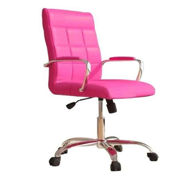 Modern India Leatherate Pink High Back Office Chair, MI215