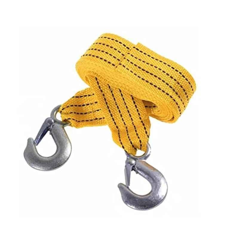Kozdiko 2 Ton Nylon Yellow Car Towing Rope with Both End Forged Hooks for Tata Manza