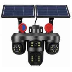 Cybernautt 4MP+4MP+4MP+4MP Four Lens 4G Dual Solar Security CCTV Camera with 12000mAh Battery, Colour Night Vision & Two-Way Audio, X16F