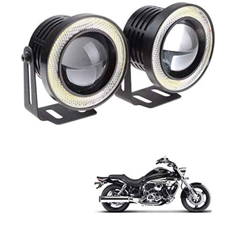 Kozdiko 2 Pcs 15W 3.5 inch High Power White LED Projector COB Fog Light Set with White Angel Eye Ring for Hyosung GV650Aquilaa, koz_88374