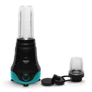 Maharaja Whiteline Easyblend 2 Jars 300W Black & Turquoise Blue Mixer Grinder, MX-257