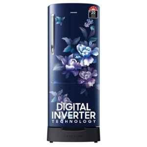 Samsung 183 Litre 5 Star Himalaya Poppy Blue Digital Inverter Direct-Cool Single Door Refrigerator with Base Stand Drawer, RR20D2825HV/NL