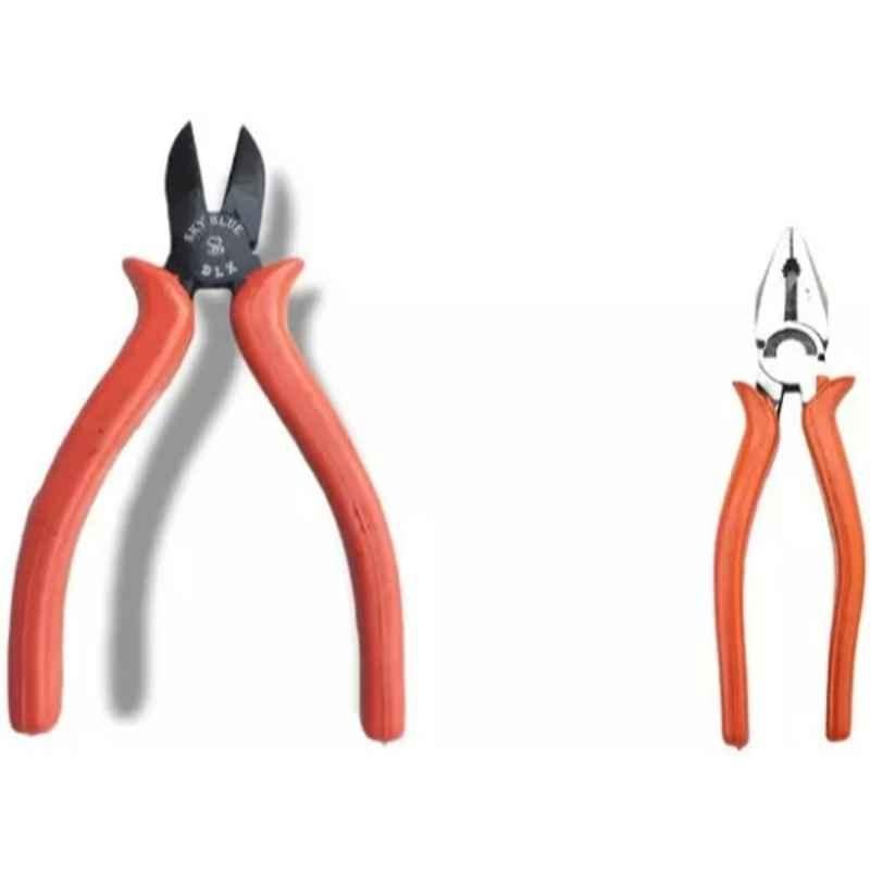 Sky Blue 2 Pcs 7.8 inch Lineman Plier Combo, SBE_PLIER_COMBO_MOD_00664
