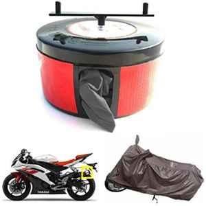 Bike Blazer Gun Metal Black Nylon Taffeta Universal Size Semi-Automatic Bike Body Cover for Yamaha SZ-RR, R15 V3, YZF R15S & FZ
