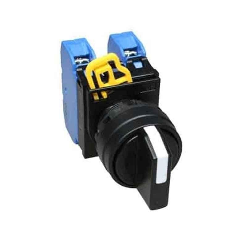 Idec 22mm 45 deg 3-Position Spring Return from Two Way Selector Switch, YW1S-33E11N2