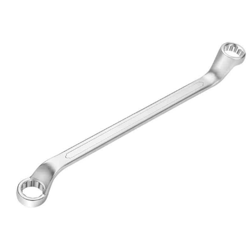 Tolsen 21x23mm CrV Chrome Plated Industrial Double Ring Spanner, 15879