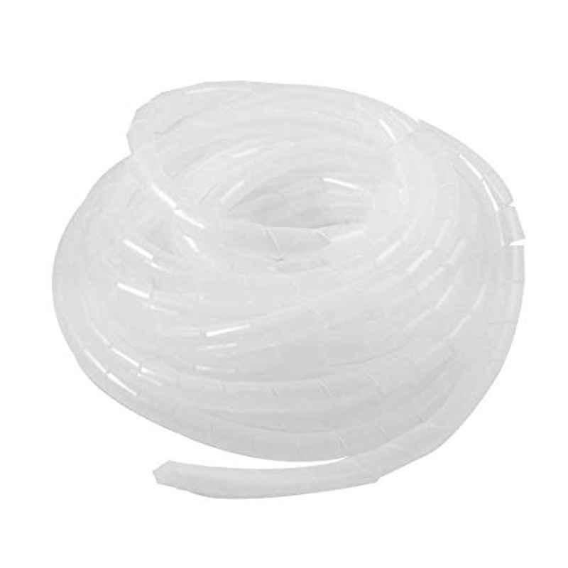 12mm 10m Polyethylene White Spiral Wire Wrap Tube