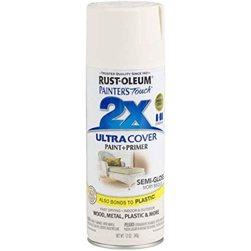 Rust-Oleum Painters Touch 12oz Ivory Bisque Semi-Gloss 2X Ultra Cover Spray Paint, 249860