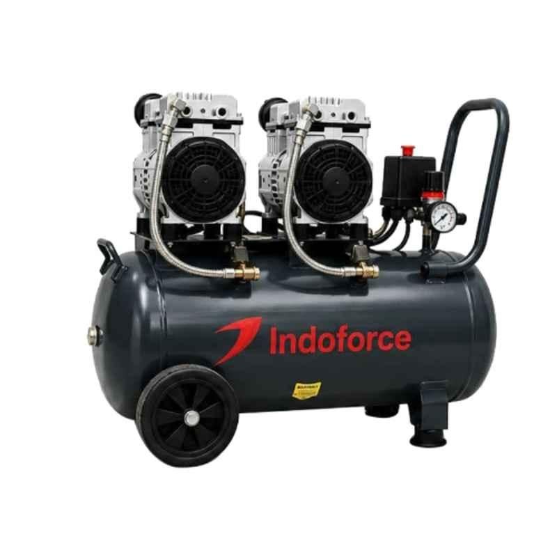 Indoforce 50 Litre 2HP 1450rpm Silent Oil-Free Air Compressor, SOF 50