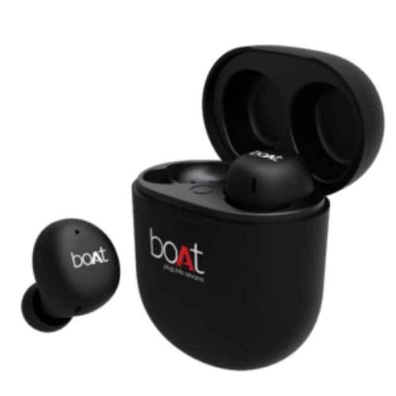 boAt Airdopes 383 Black Bluetooth Earbuds with Mic
